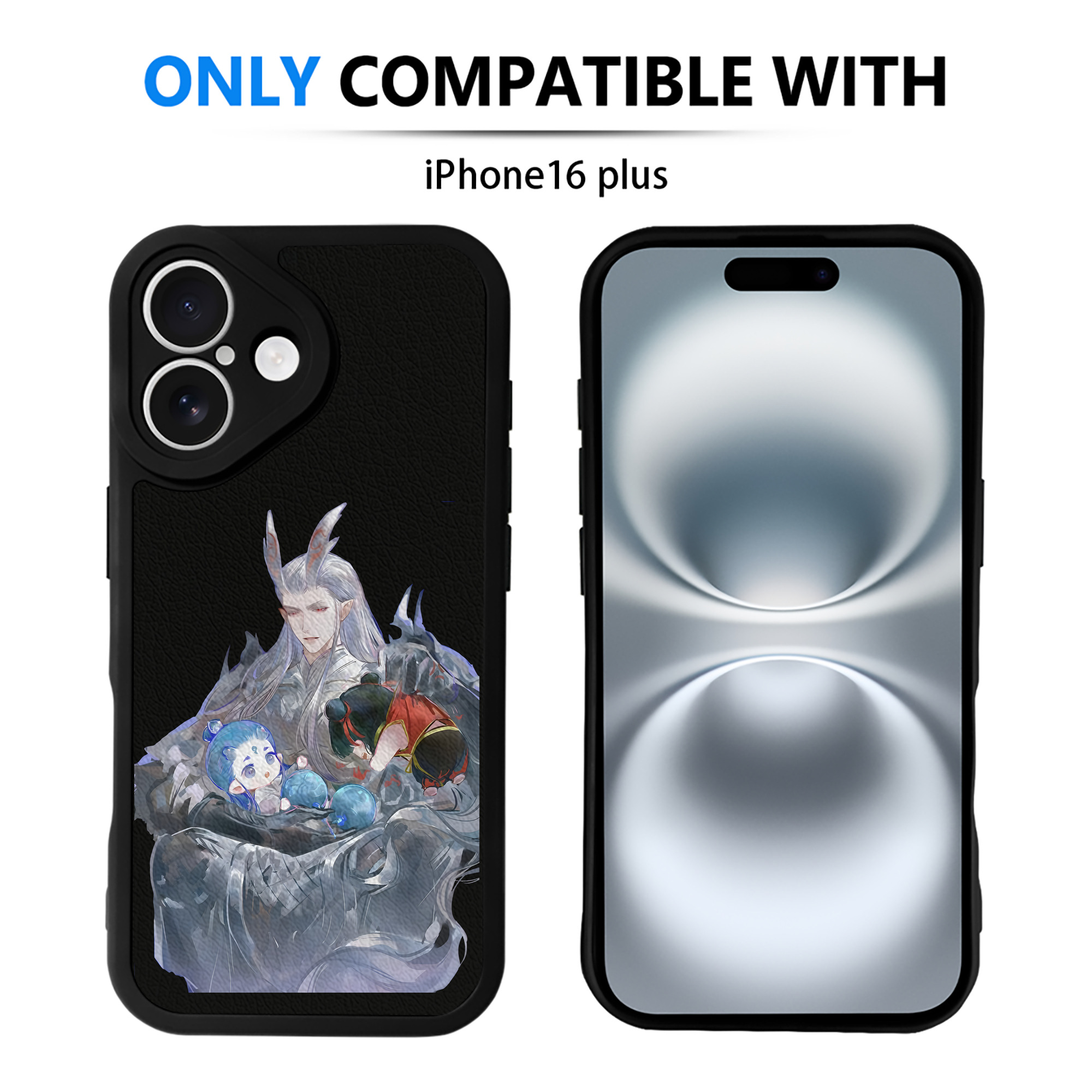 （画像用） Ne Zha 2 ナタ 魔童の大暴れ 【iPhone 16シリーズ対応】シリコンスマホケース（レザー調） 材質：シリコン